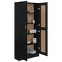 Voir la diapositive 5 : VIDAXL Bibliotheque Noir 82,5x30,5x185,5 cm Bois d'ingenierie