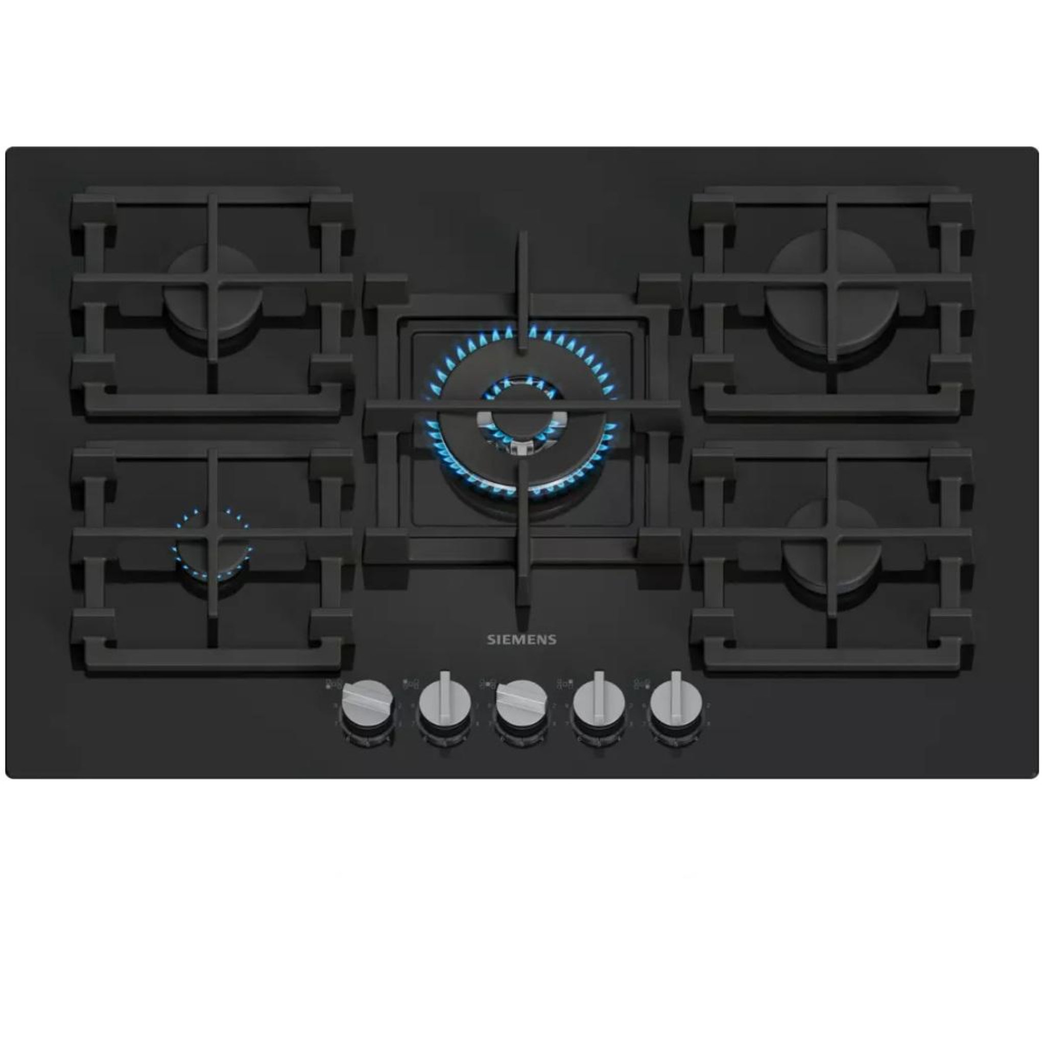 Siemens Table de cuisson gaz 75cm 5 feux 11700w noir - ER7A6RH40