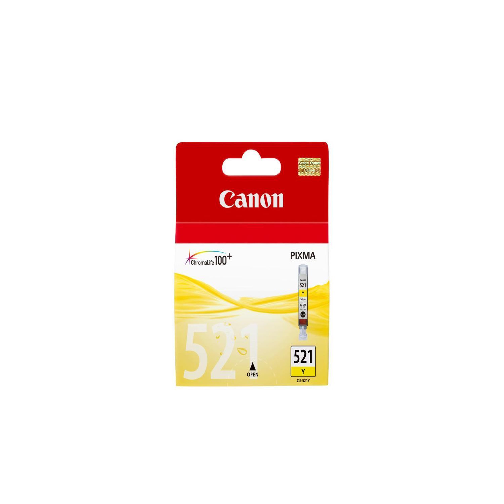 Voir la diapositive 2 : Canon Canon cartouche d'encre jaune cli-521y