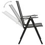 Voir la diapositive 4 : VIDAXL Chaises pliables en maille lot de 4 Acier Anthracite