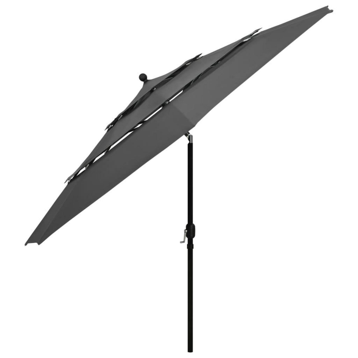 VIDAXL Parasol de jardin a 3 niveaux avec mat en aluminium anthracite