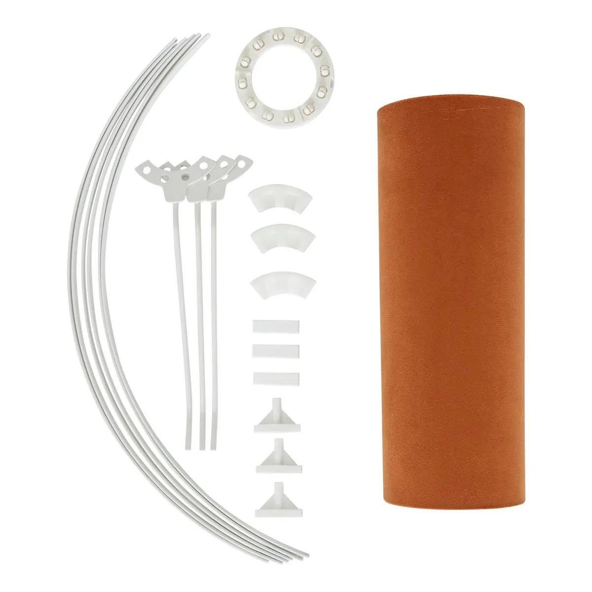Voir la diapositive 4 : ATMOSPHERA Abat-jour en velours  beline  30cm terracotta