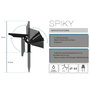 Voir la diapositive 5 : Lumisky Spot solaire projecteur 2 en 1 SPIKY W34 Noir Plastique 100LM