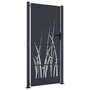 Voir la diapositive 2 : VIDAXL Portail de jardin anthracite 105x205cm acier conception d'herbe