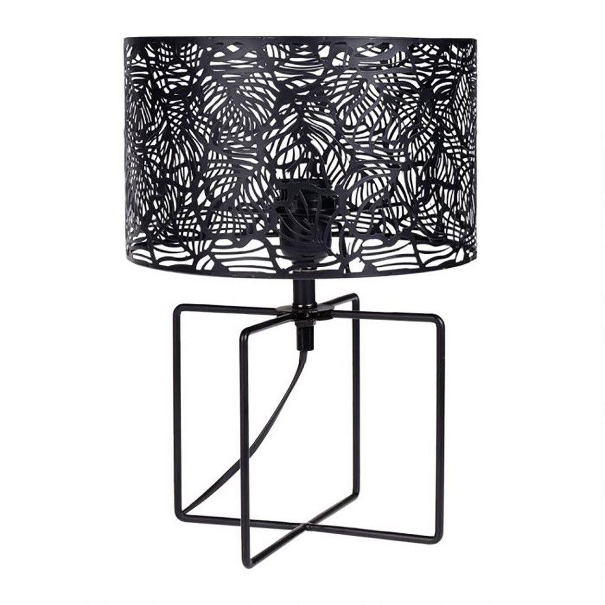 OSTARIA Lampe métal ajouré Calathéa noir