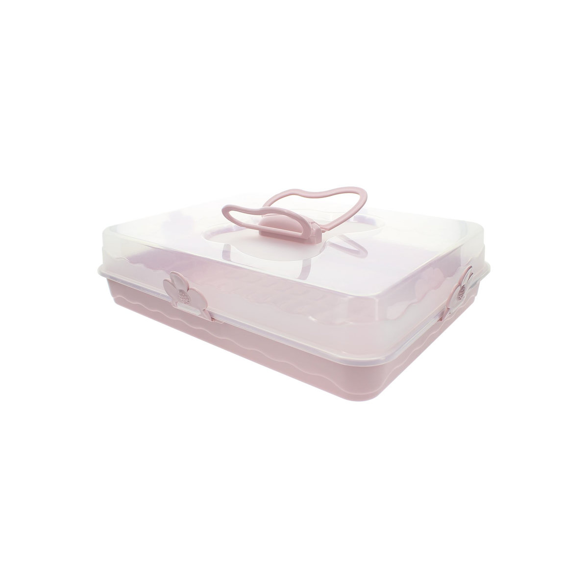 Boite gâteaux rectangle papillon plastique 