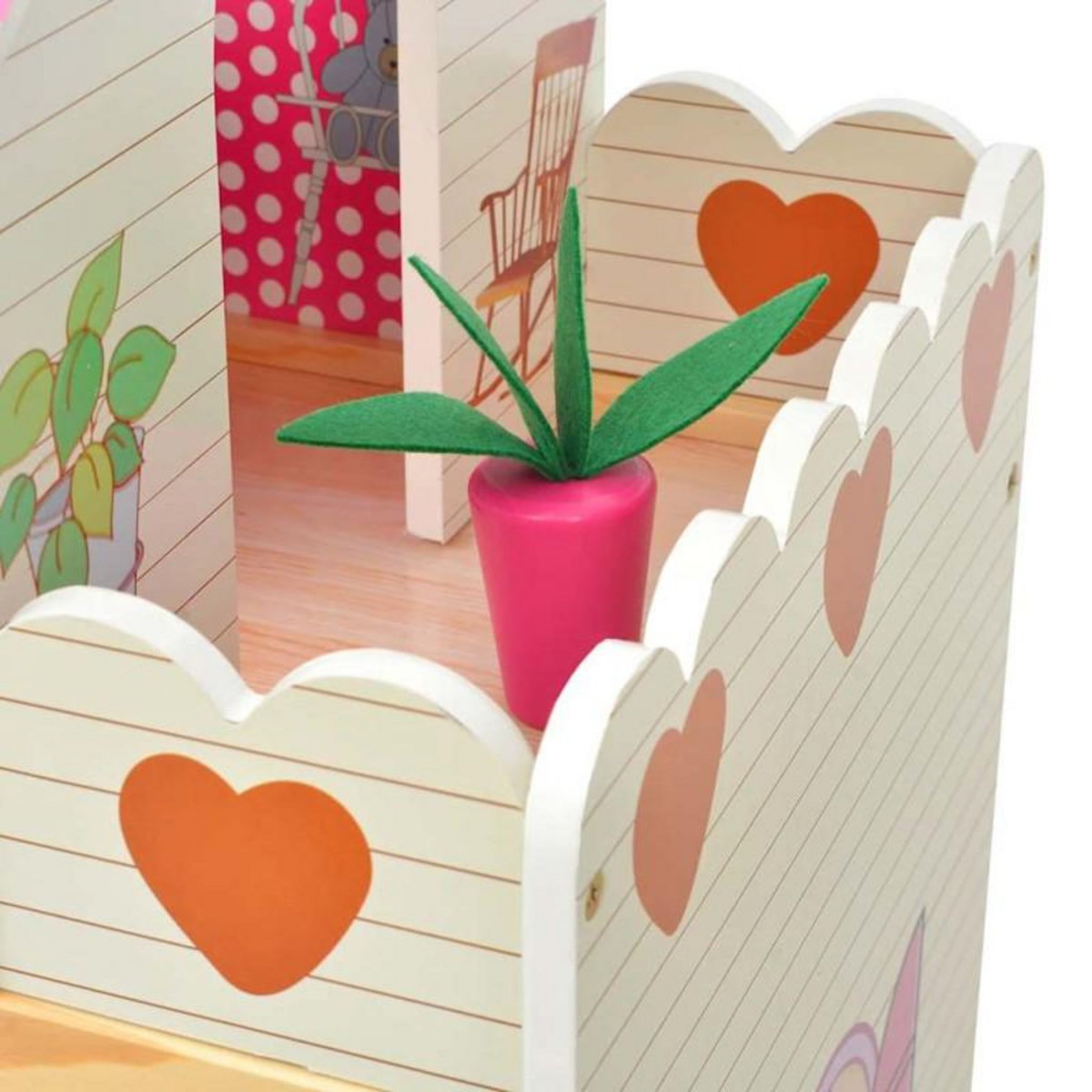 VIDAXL Maison de poupées à trois étages Bois 60 x 30 x 90 cm