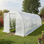 Voir la diapositive 2 : Habitat et Jardin Bâche pour serre tunnel de jardin  Mimosa  - 18 m² - 180g - Blanc