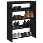 Voir la diapositive 1 : VIDAXL Etagere a chaussures noir 60x25x81 cm bois d'ingenierie