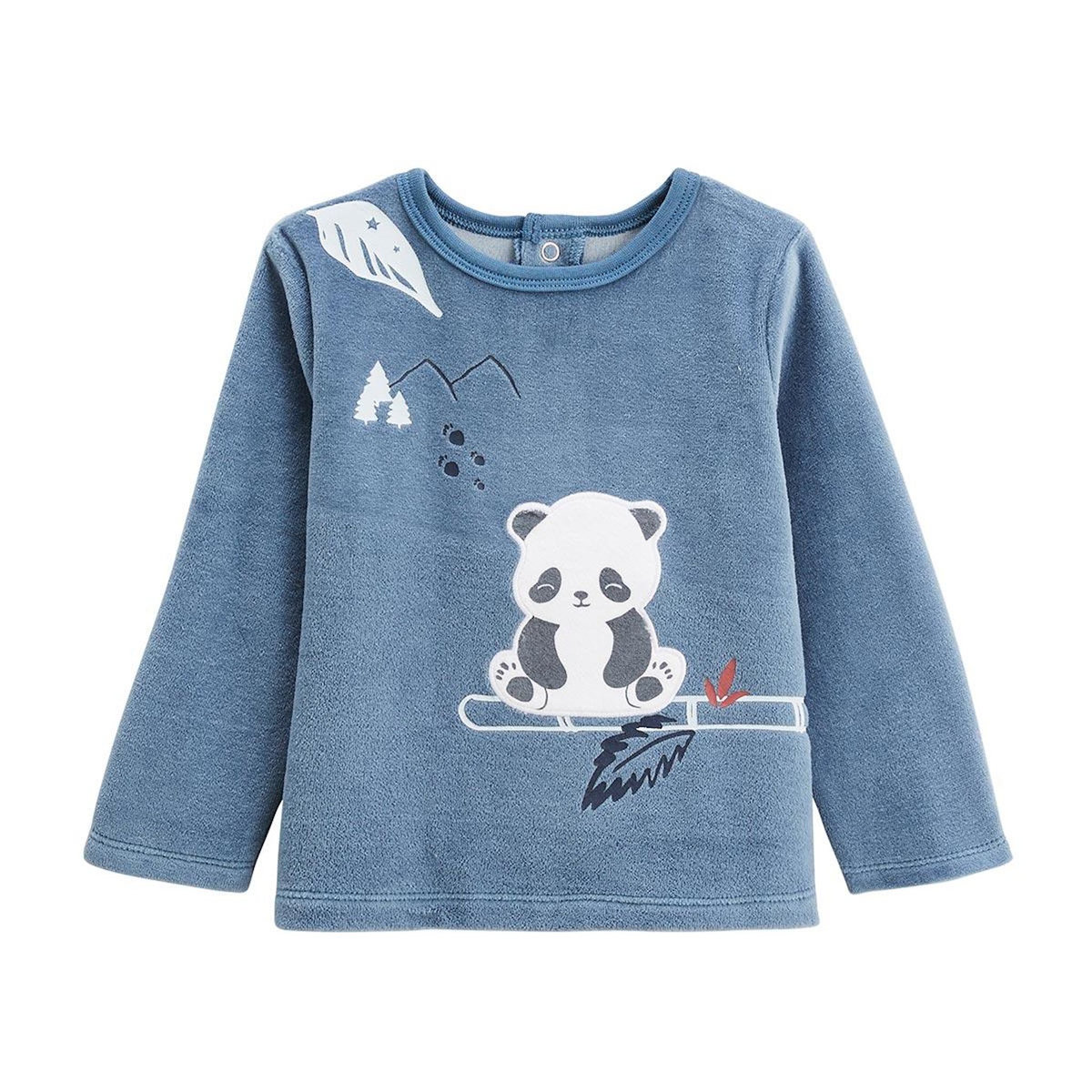 Petit Béguin Pyjama enfant 2 pièces en velours Tao