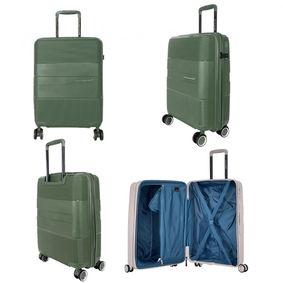 David Jones Lot 3 valises rigides dont 1 cabine TSA