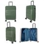 Voir la diapositive 3 : David Jones Lot 3 valises rigides dont 1 cabine TSA