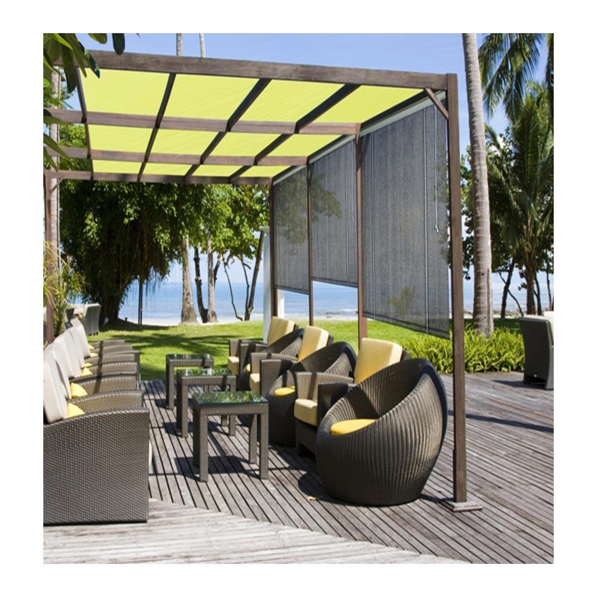 Voir la diapositive 2 : Morel Store d'ombrage 100 x h 180 cm brun havane - 165g/m² - morel