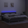 Voir la diapositive 3 : VIDAXL Sommier a lattes de lit et matelas et LED Gris fonce 200x200 cm