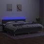 Voir la diapositive 3 : VIDAXL Sommier a lattes de lit et matelas et LED Gris fonce 200x200 cm
