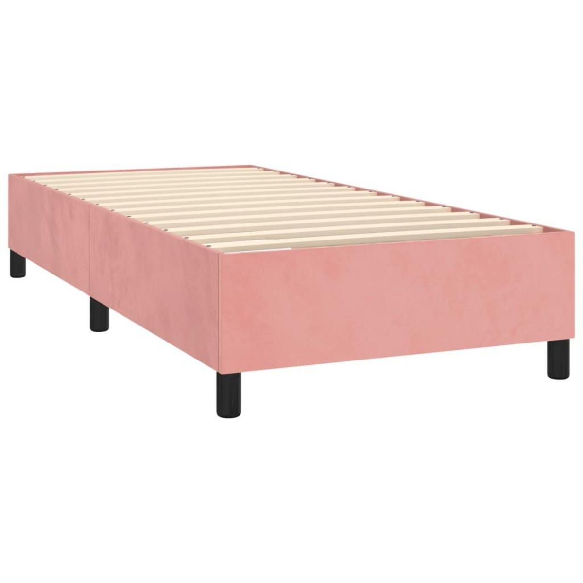 VIDAXL Cadre de lit sans matelas rose 90x200 cm velours