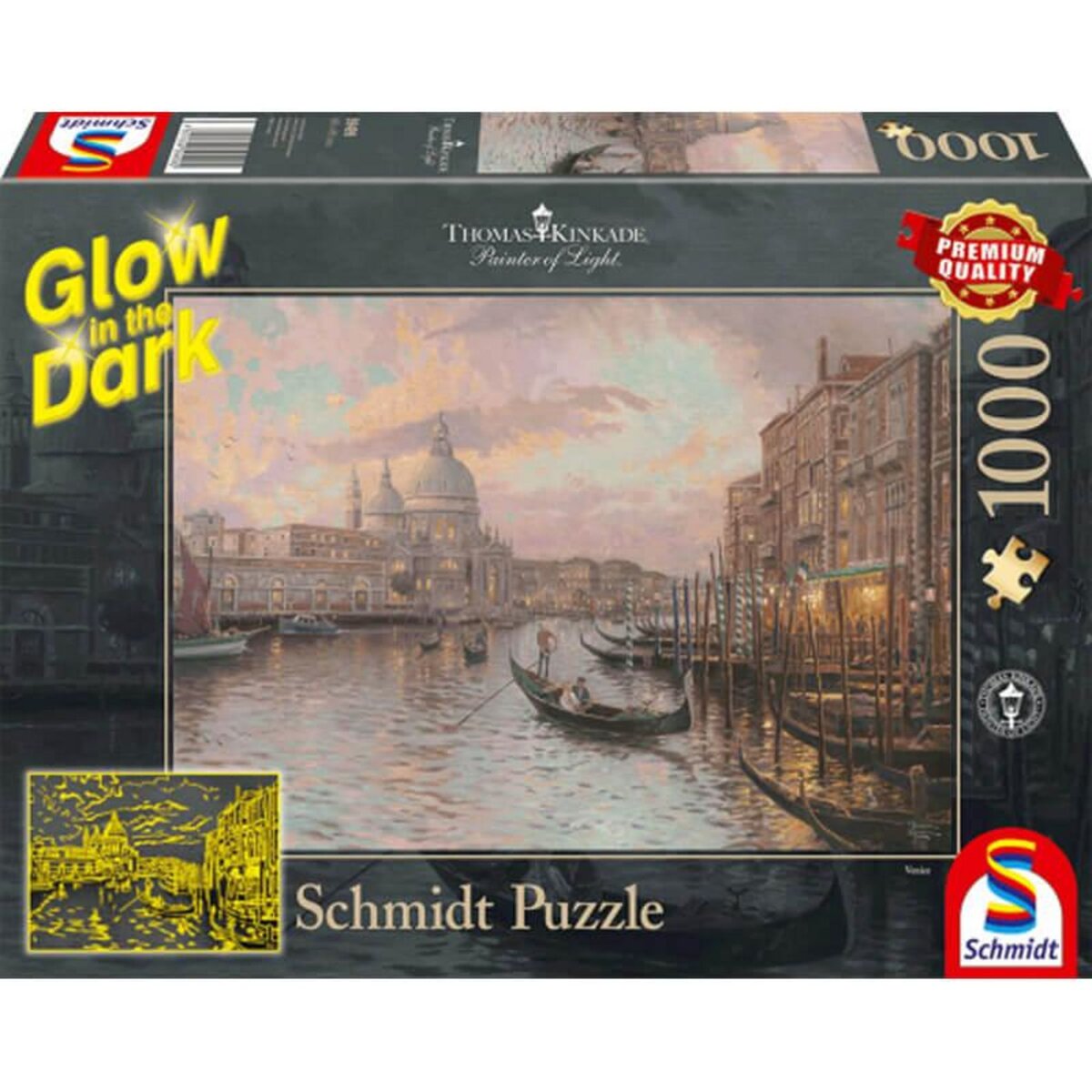 Schmidt Puzzle 1000 pièces : Glow in the Dark : Dans les rues de Venise