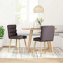 Voir la diapositive 2 : VIDAXL Chaises a manger lot de 2 marron fonce tissu