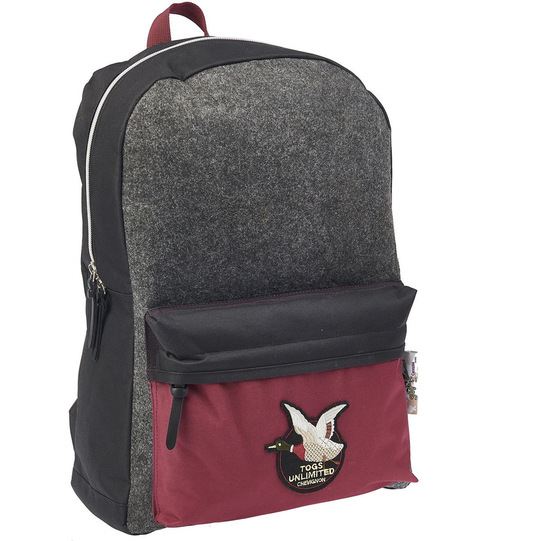 Voir la diapositive 2 : CHEVIGNON Sac à dos 1 compartiment gris et rouge 