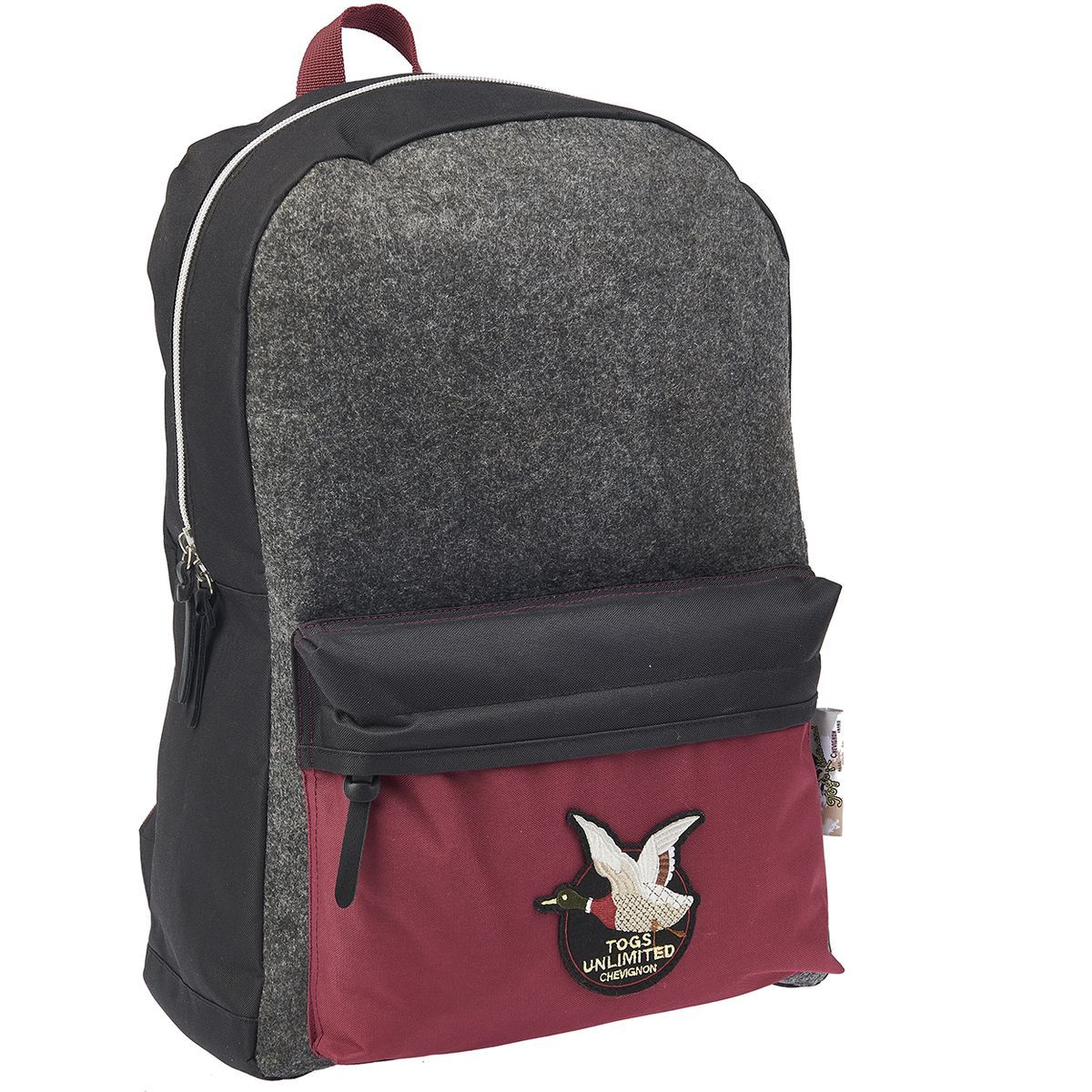 CHEVIGNON Sac à dos 1 compartiment gris et rouge 