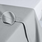 ACTUEL Drap plat uni en percale de coton . Coloris disponibles : Vert, Gris