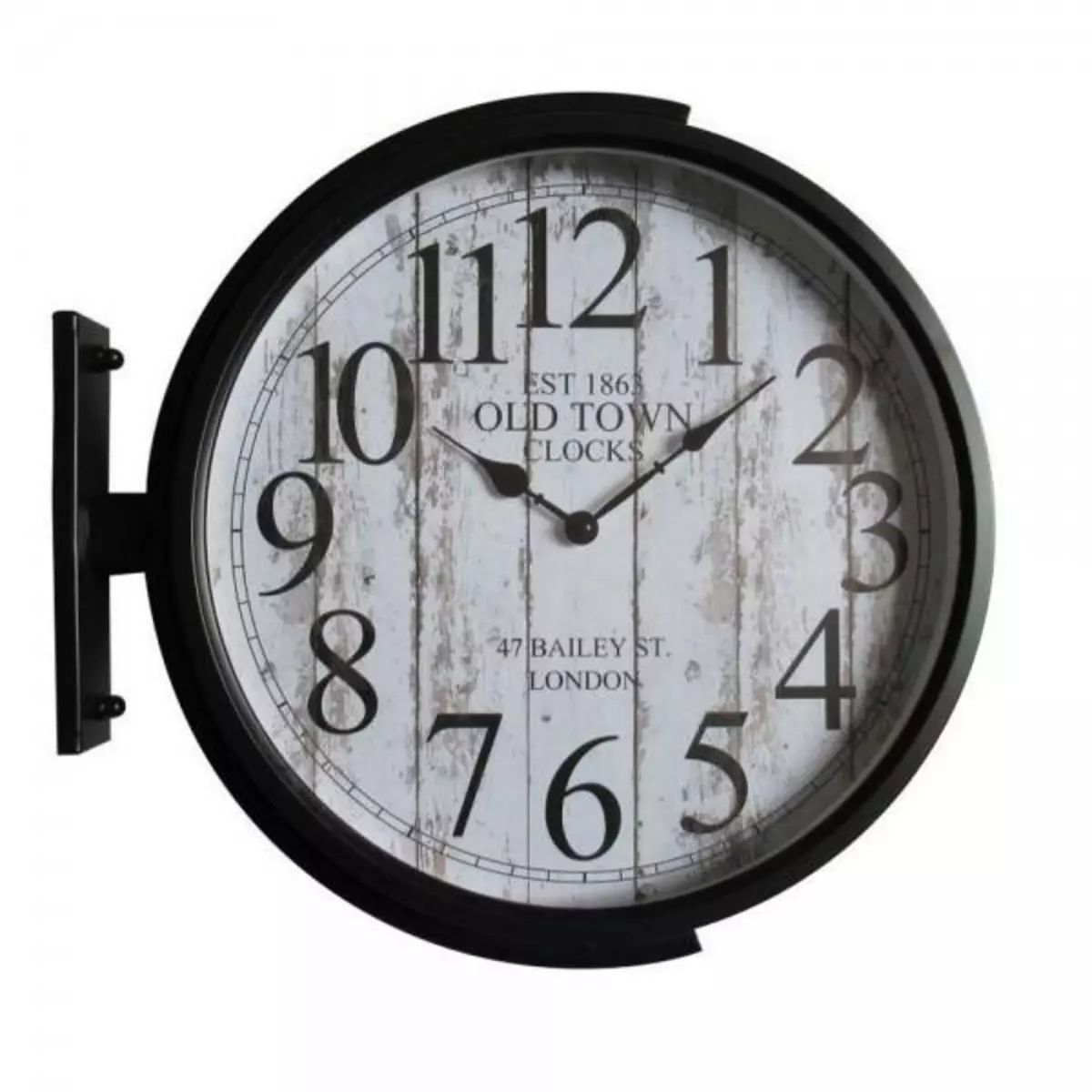 MARKET24 Horloge Murale DKD Home Decor Verre Noir Doré Fer Loft (1) (45 x 6 x 45 cm)