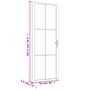 Voir la diapositive 6 : VIDAXL Porte interieure 76x201,5 cm Noir Verre mat et aluminium
