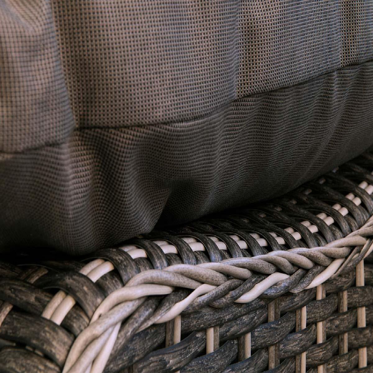 JARDIDECO Lit extérieur pour jardin en résine tressée gris Siesta - Jardideco