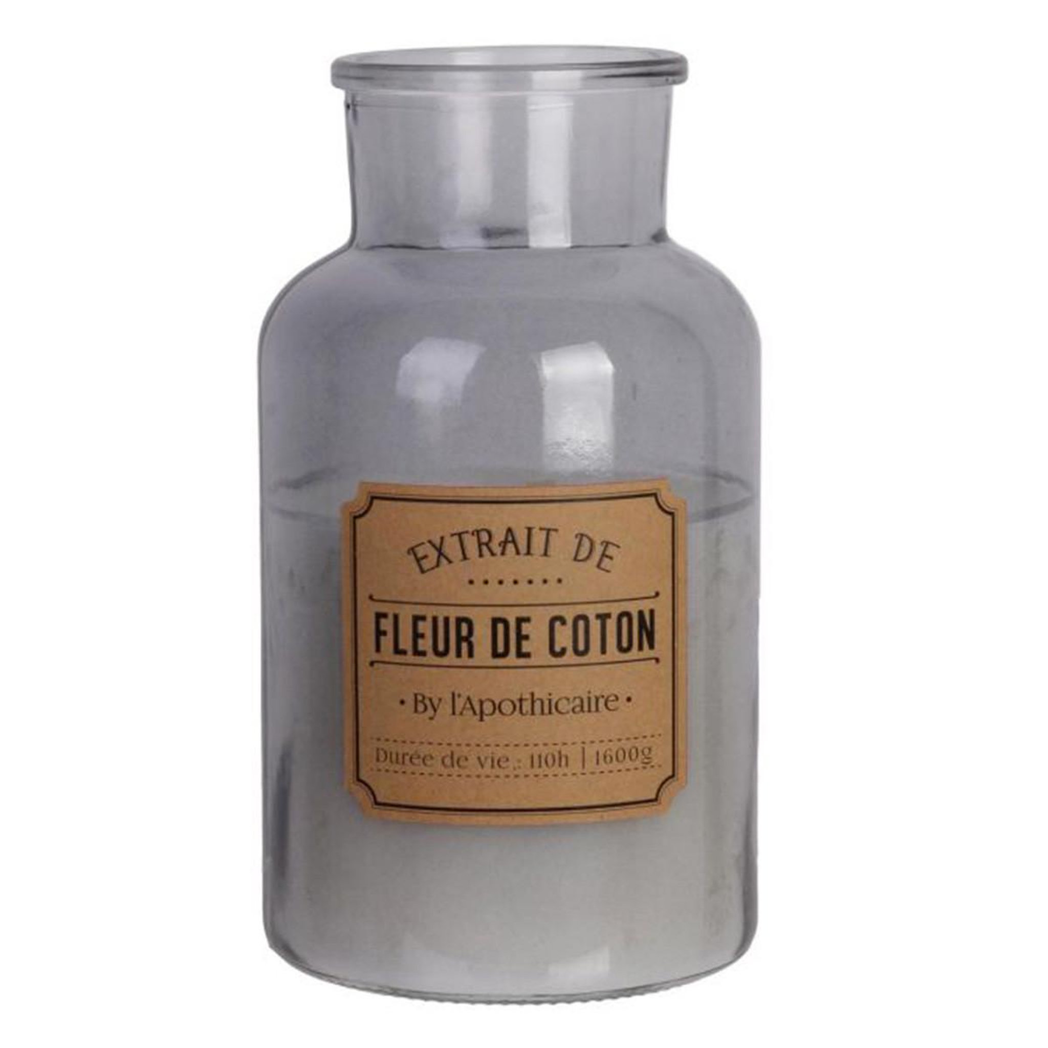 The Home Deco Factory Bougie parfumée  apothicaire  1600g fleur de coton