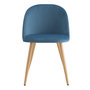 Voir la diapositive 6 : MAISON PAVANE Lot de 2 chaises en velours bleu et pieds en métal-Cozy