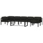 Voir la diapositive 3 : VIDAXL Salon de jardin 8 pcs avec coussins Aluminium Anthracite