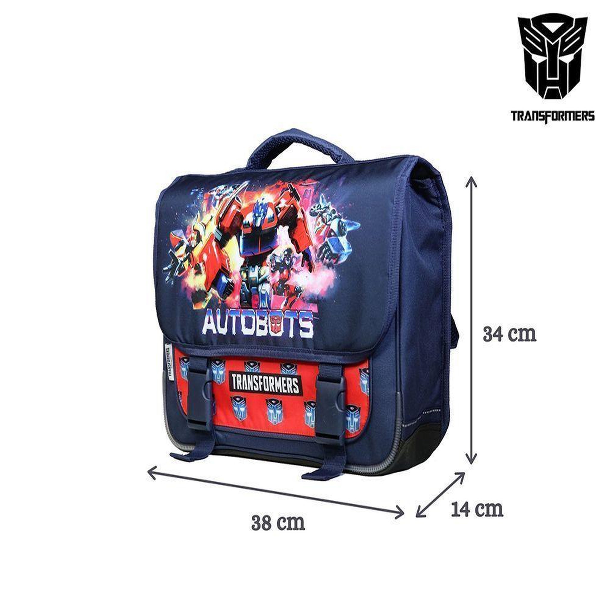 Voir la diapositive 6 : Bagtrotter BAGTROTTER Cartable 38 cm Hasbro Transformers Bleu