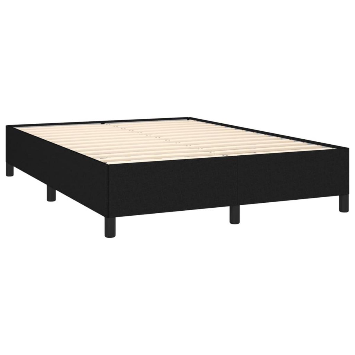 VIDAXL Cadre de lit sans matelas noir 140x200 cm tissu