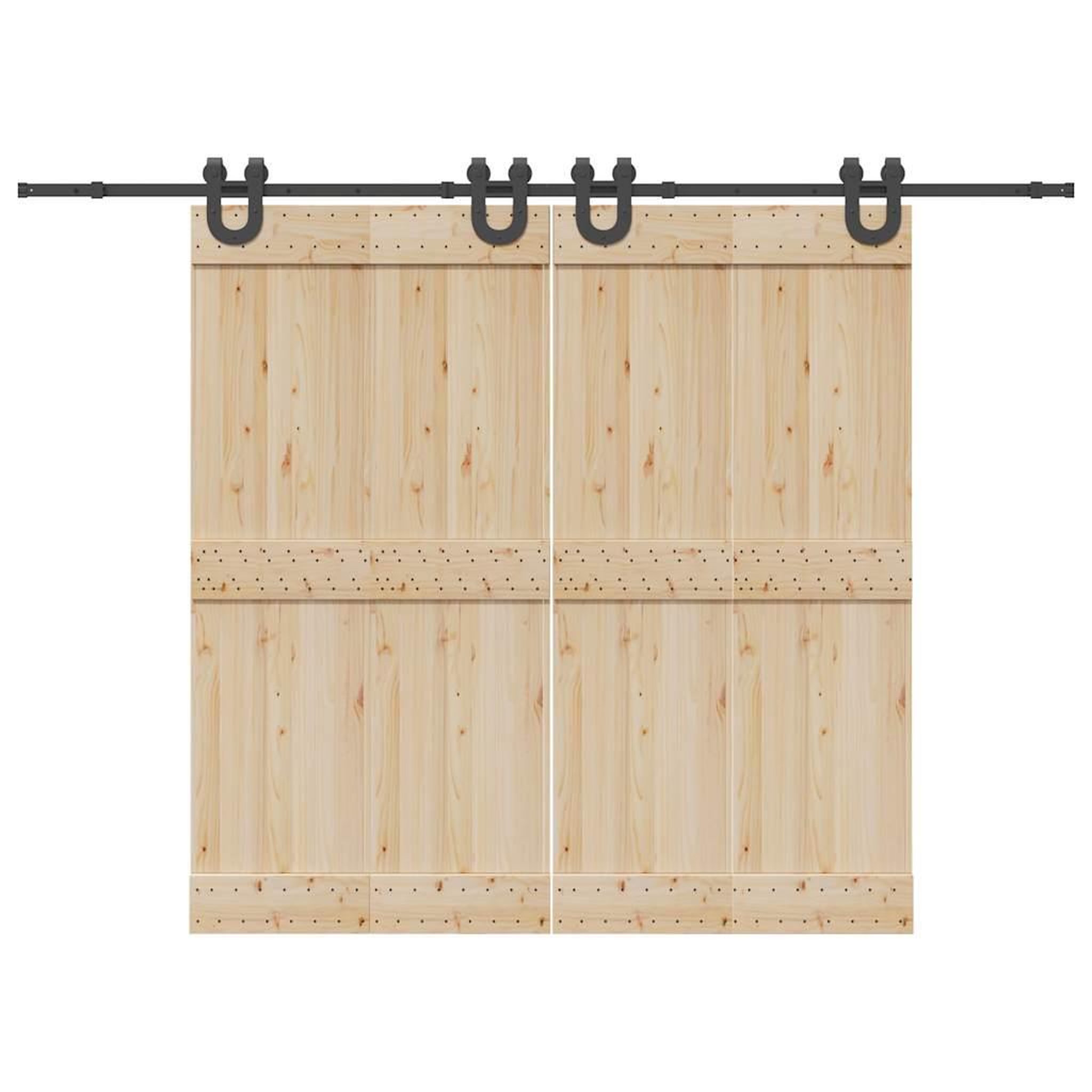 VIDAXL Kit de quincaillerie de porte coulissante 400 cm acier noir