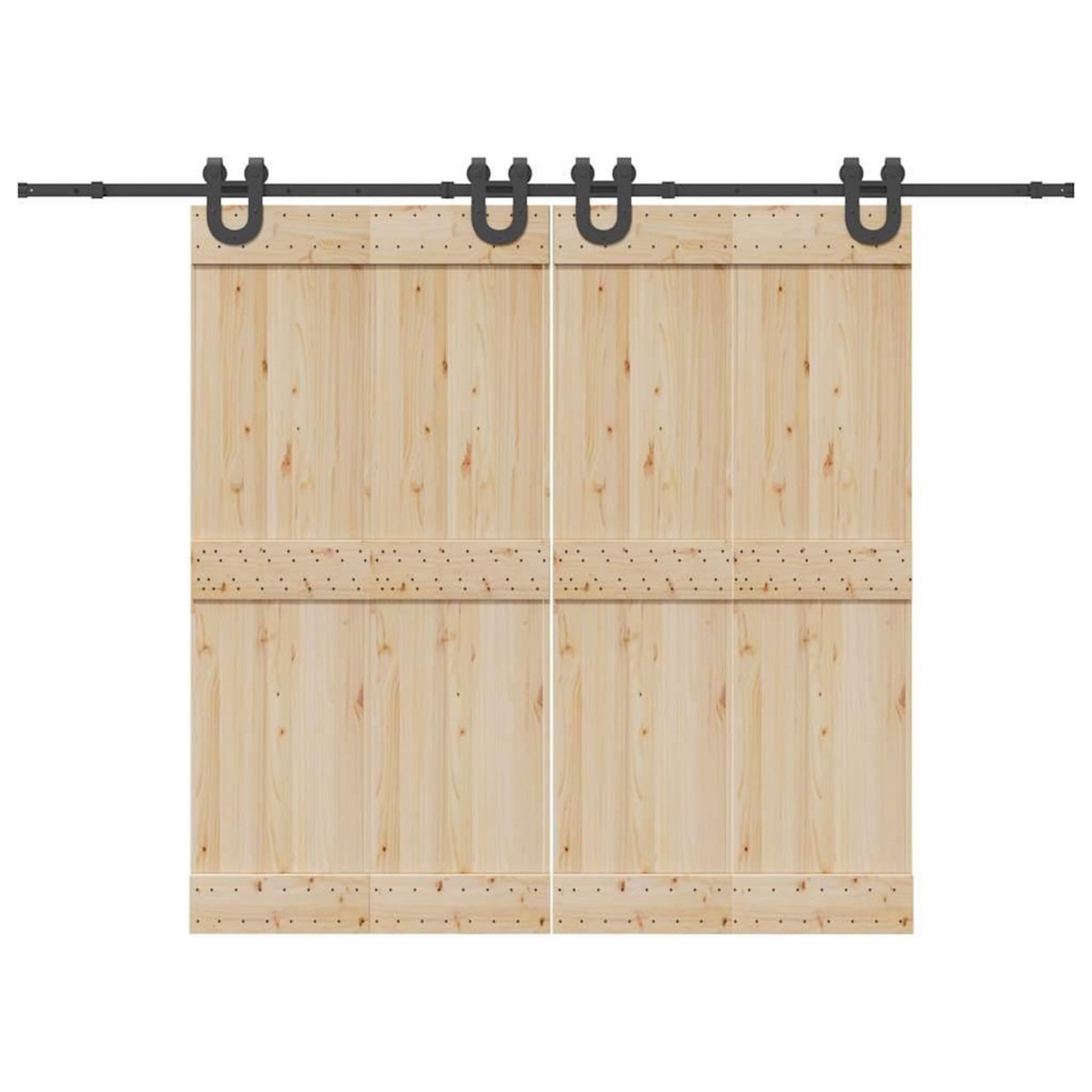 VIDAXL Kit de quincaillerie de porte coulissante 400 cm acier noir