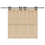 VIDAXL Kit de quincaillerie de porte coulissante 400 cm acier noir