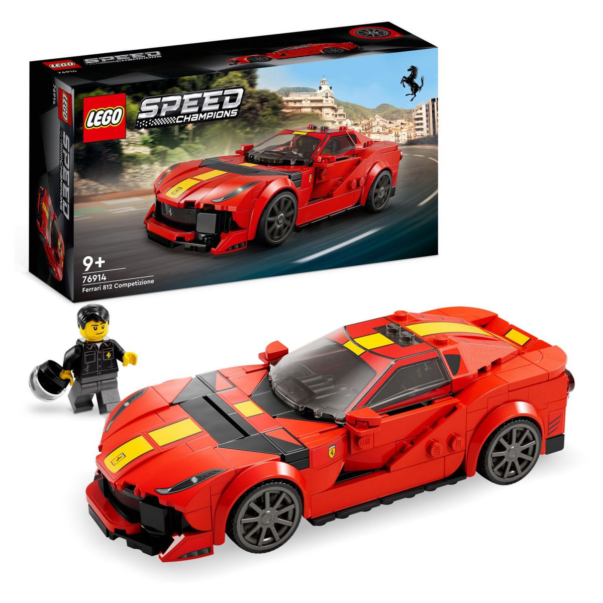 LEGO Speed Champions 76914 - Ferrari 812 Competizione, Kit de Maquette de Voiture de Sport, Série 2023, Set de Véhicule à Collectionner