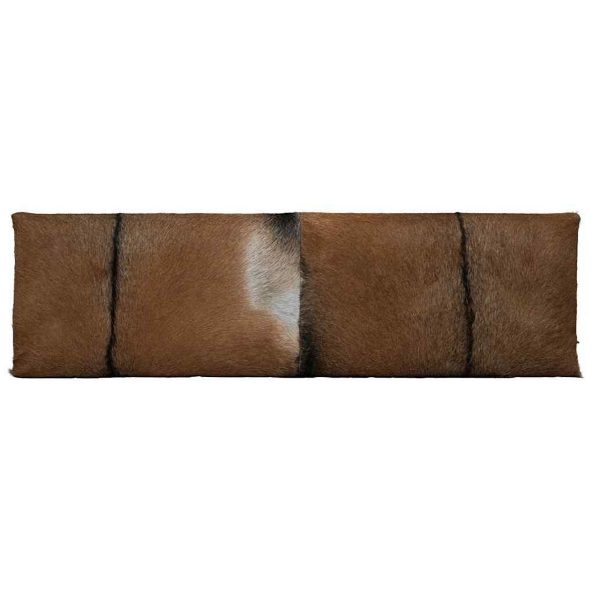 VIDAXL Banc cuir de chevre Teck