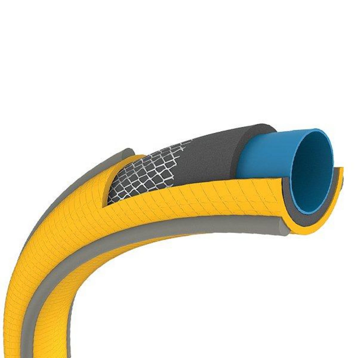 Hozelock Tuyau d'arrosage Ultraflex anti torsion 40 % PVC recyclé 25 mm 50 m jaune gris