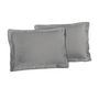 Voir la diapositive 2 : LOVELY HOME LOVELY HOME Lot de 2 Taies dOreillers 100% coton 50x70 cm - Gris clair