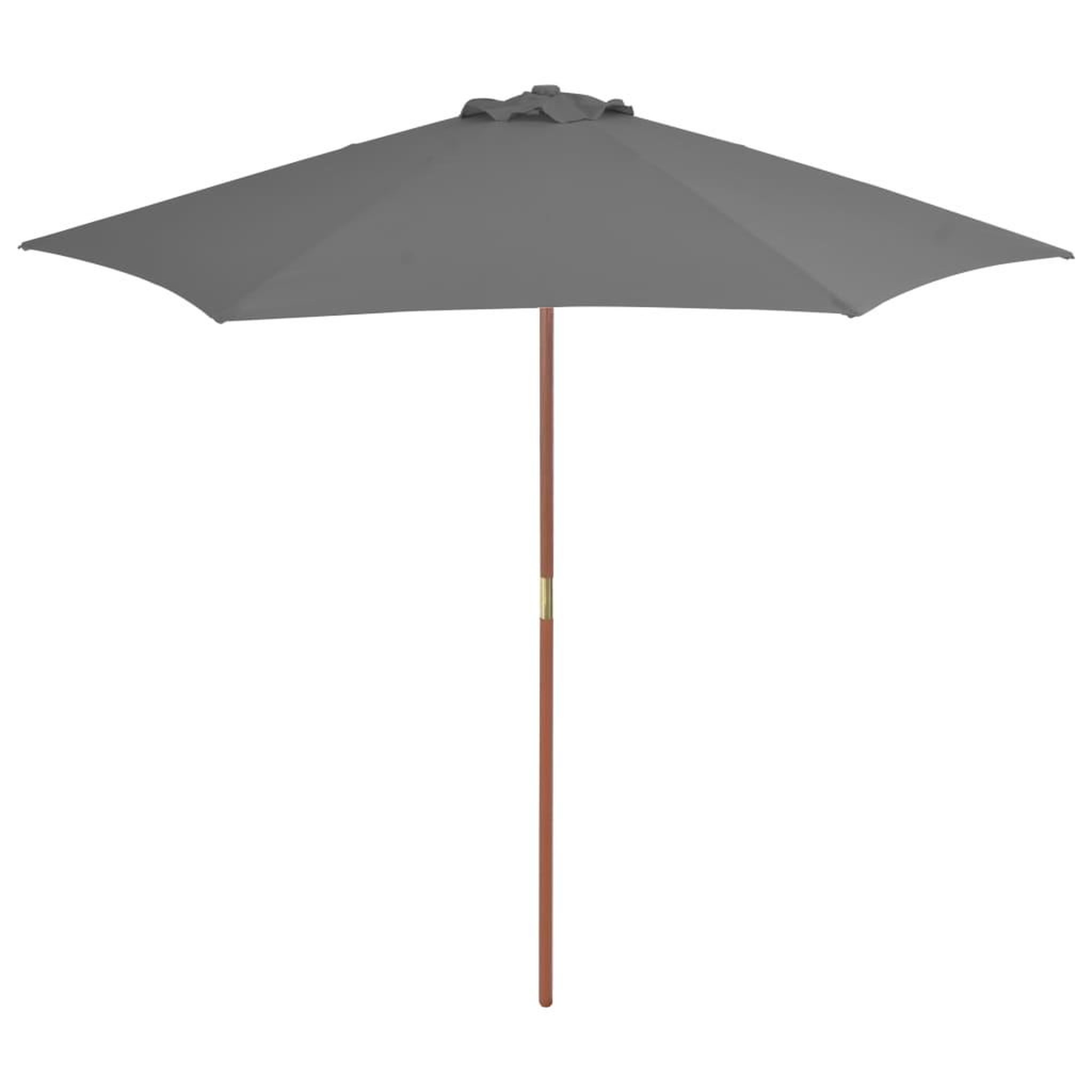 Voir la diapositive 1 : VIDAXL Parasol d'exterieur avec mat en bois 270 cm Anthracite
