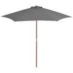VIDAXL Parasol d'exterieur avec mat en bois 270 cm Anthracite