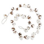 ATMOSPHERA Guirlande de Noël  Fleurs de Coton  200cm Blanc