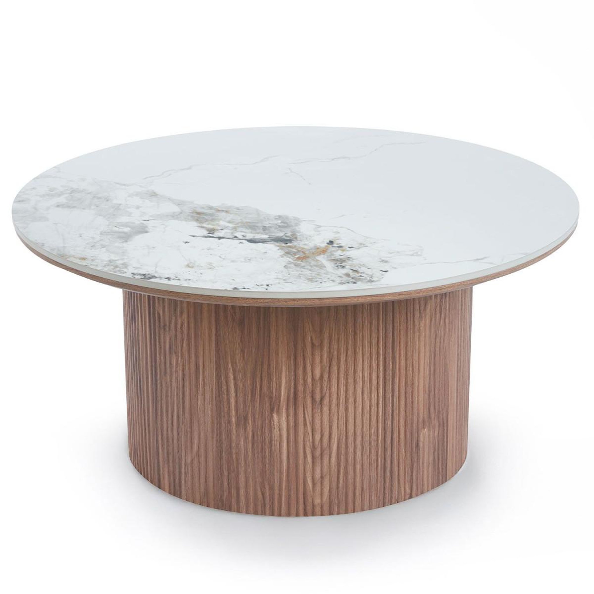 Voir la diapositive 2 : Paris Prix Table basse effet marbre  agnes  80cm blanc