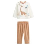 Petit Béguin Pyjama enfant 2 pièces en velours Nino. Coloris disponibles : Beige
