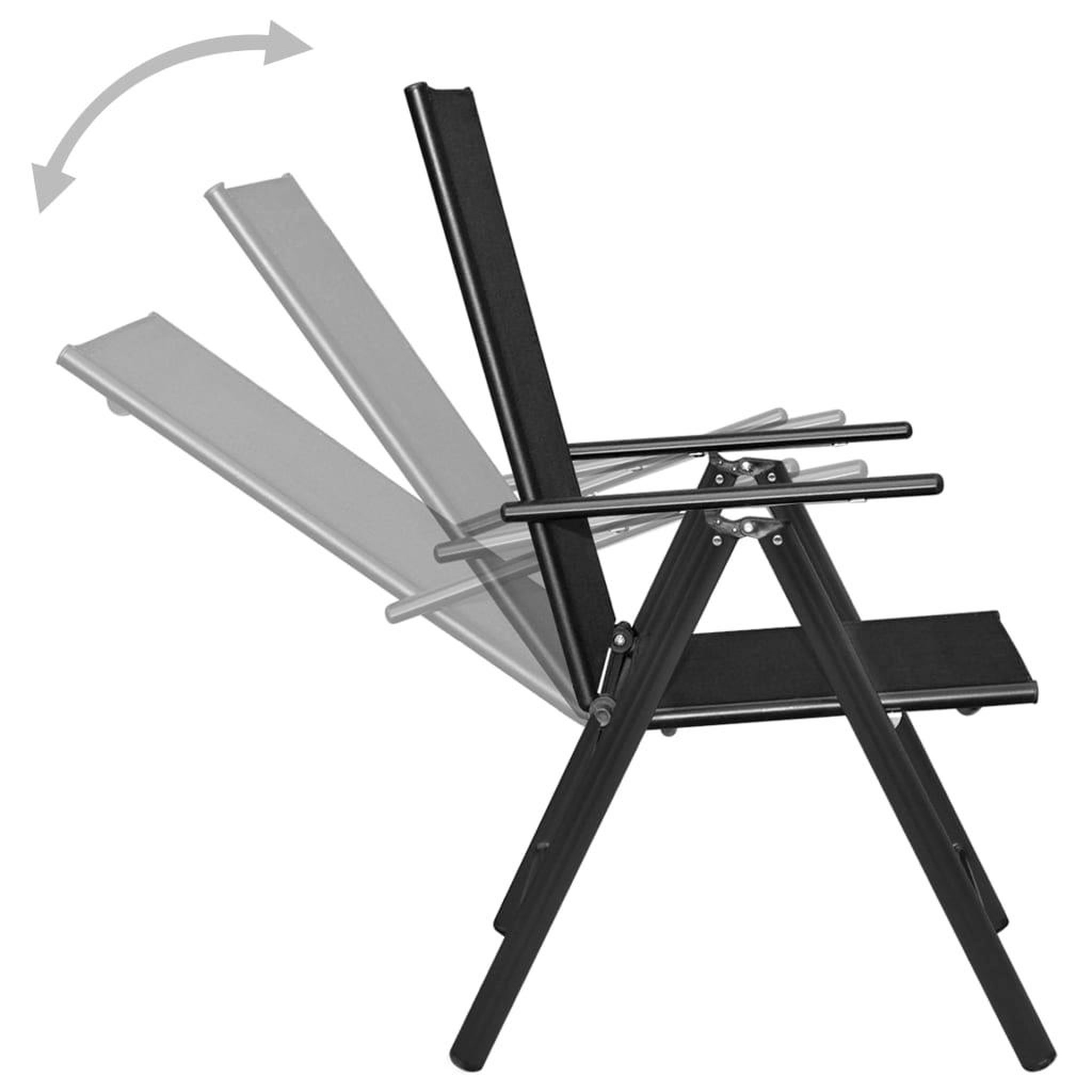 Voir la diapositive 5 : VIDAXL Ensemble a manger de jardin 5 pcs Aluminium Noir