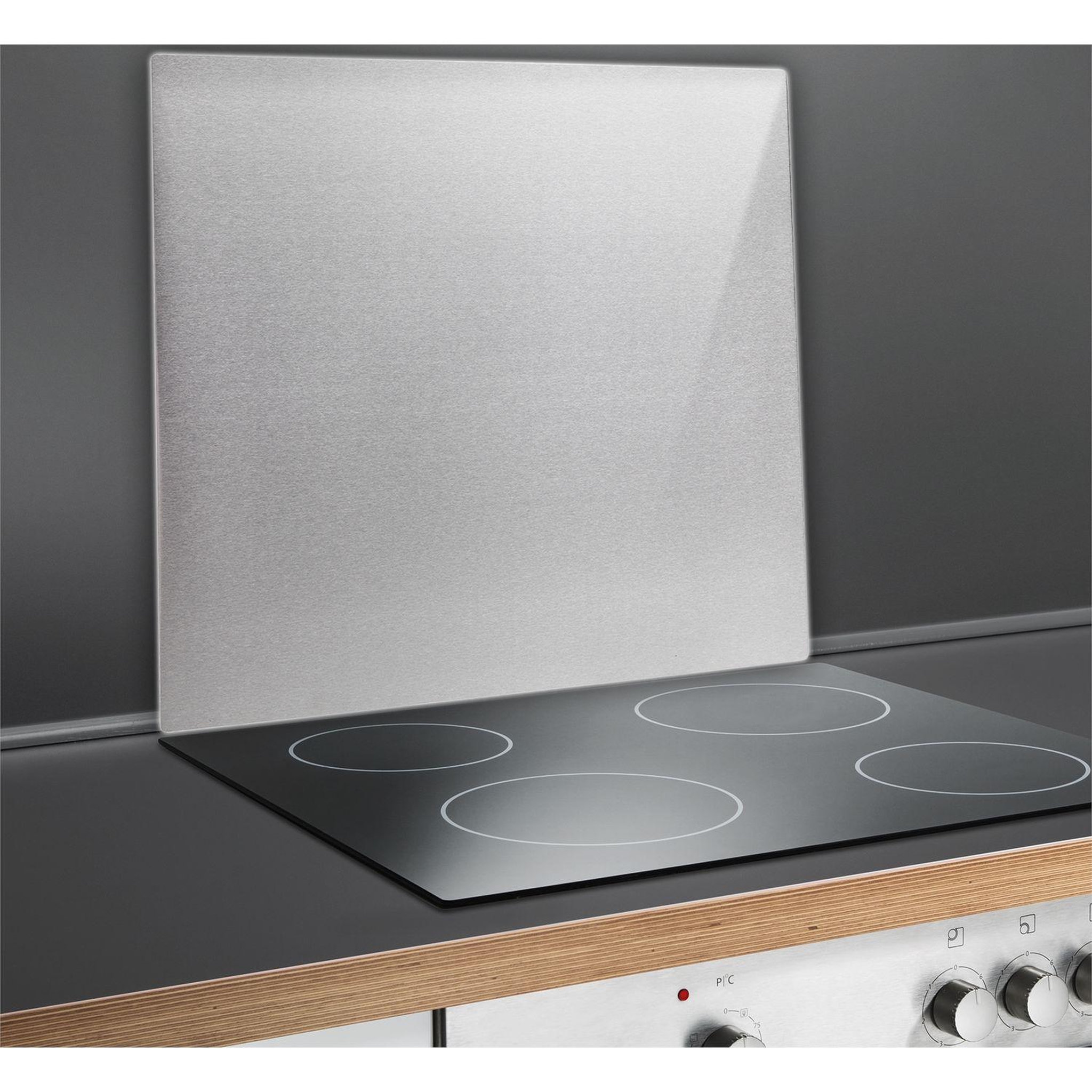 Wenko Crédence de cuisine design inox palo - l. 56 x l. 47cm - gri mat