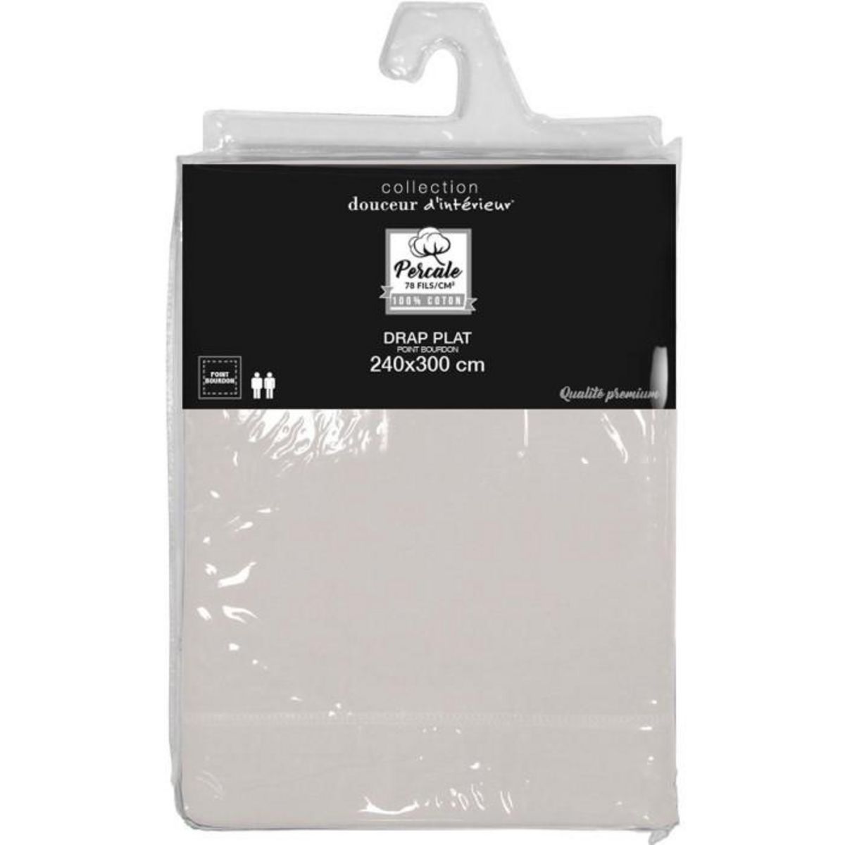 Paris Prix Drap Plat  Percaline  240x300cm Lin