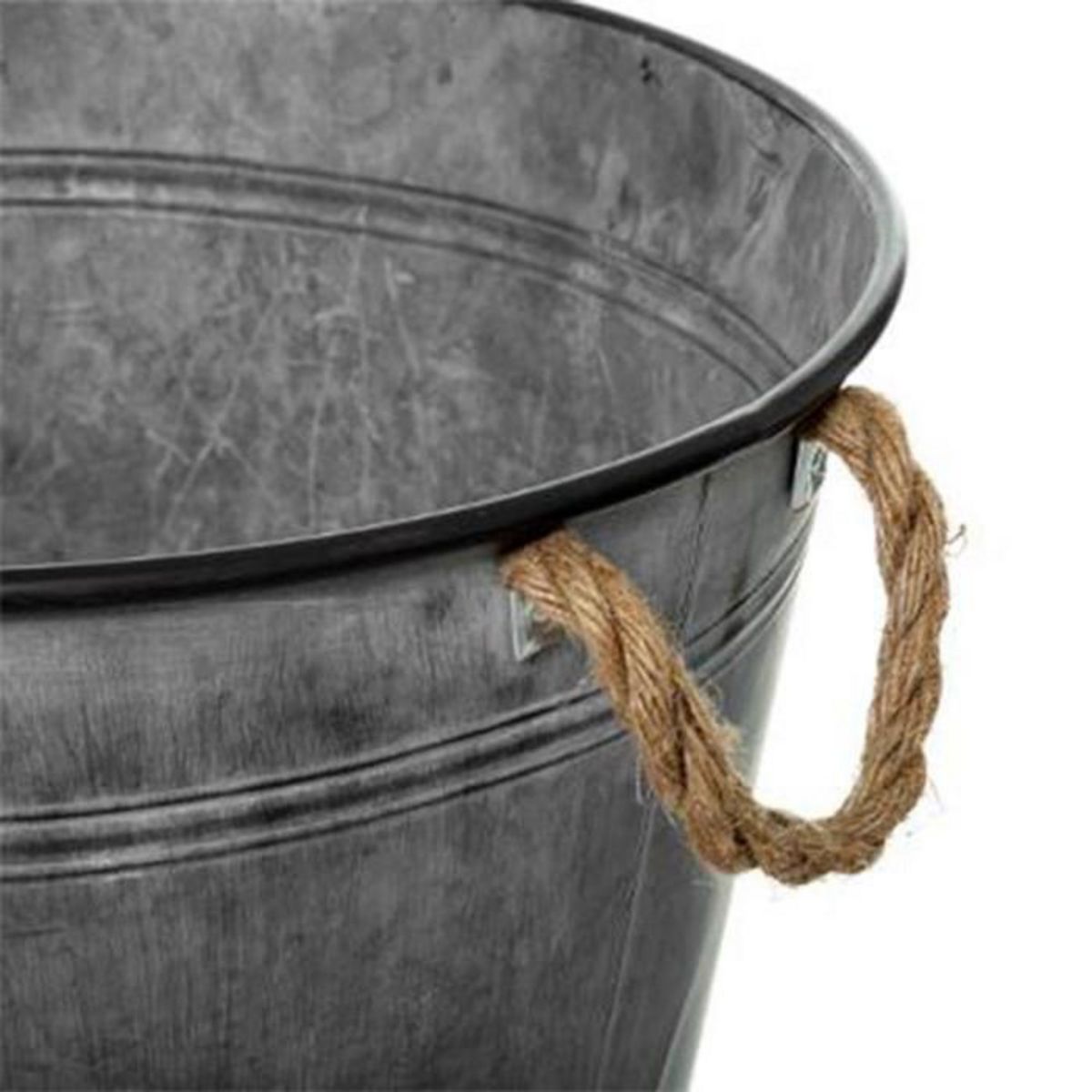 ATMOSPHERA Cache-Pot en Fer Design  Zinc  38cm Gris