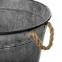 Voir la diapositive 2 : ATMOSPHERA Cache-Pot en Fer Design  Zinc  38cm Gris
